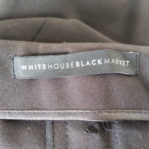 WHBM Black Slim Flare Pants Womens Size 2 High Waist Decorative Lace Up Front - Picture 7 of 10